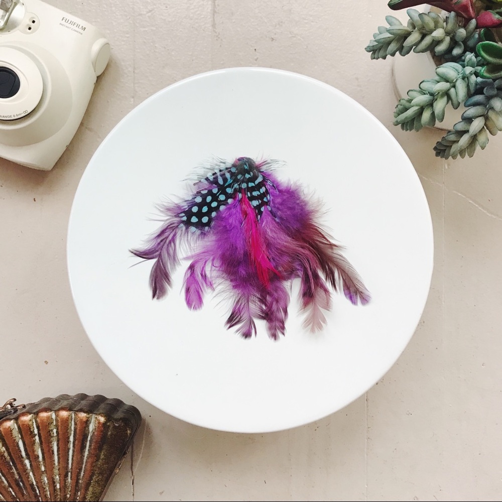 NWOT Neon Feathered Hair Comb